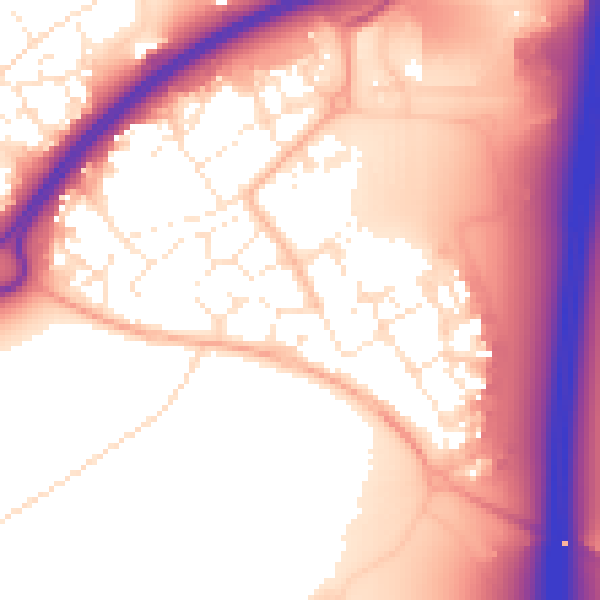 Daytime road noise heatmap for BS24 7FL