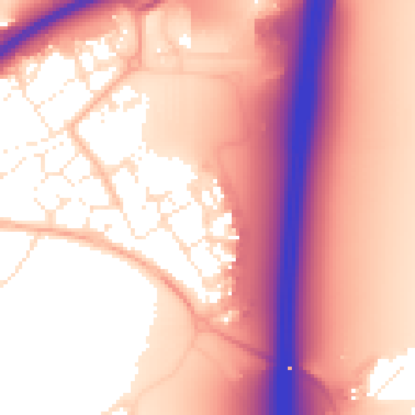 Daytime road noise heatmap for BS24 7FP