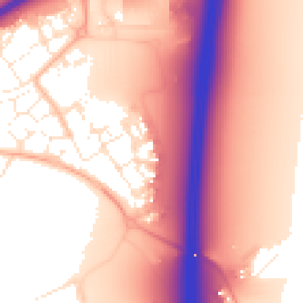 Daytime road noise heatmap for BS24 7FQ