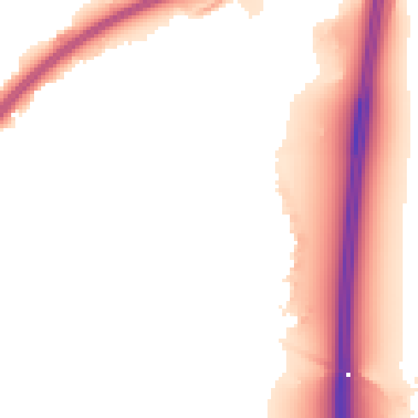 Night-time road noise heatmap for BS24 7FW