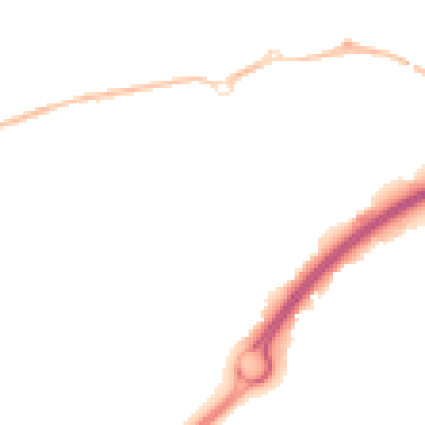 Night-time road noise heatmap for BS24 7FY