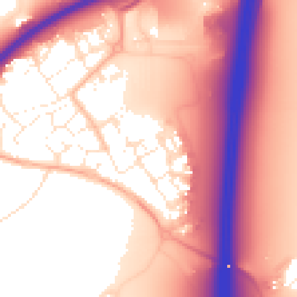 Daytime road noise heatmap for BS24 7GD