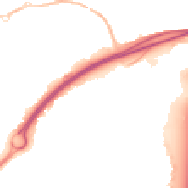 Night-time road noise heatmap for BS24 7GL