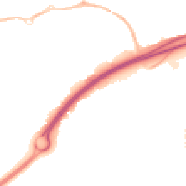 Night-time road noise heatmap for BS24 7GR