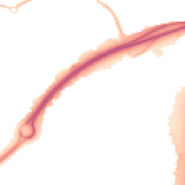 Night-time road noise heatmap for BS24 7GS