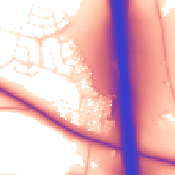 Daytime road noise heatmap for BS24 7GX
