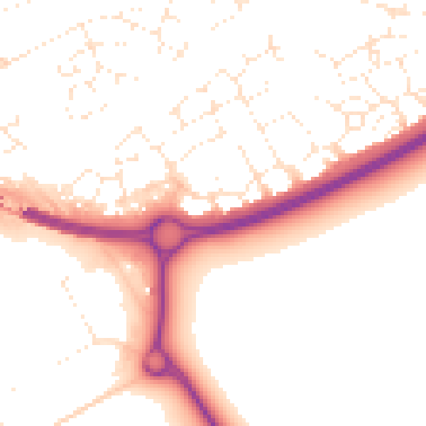 Daytime road noise heatmap for BS24 7HD