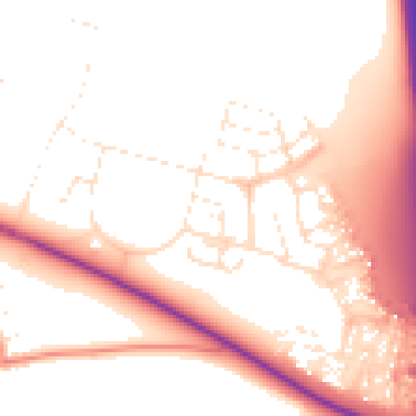 Daytime road noise heatmap for BS24 7JQ
