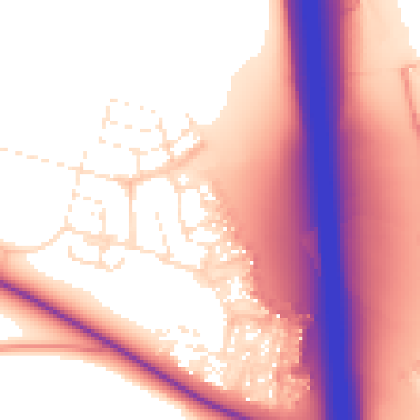 Daytime road noise heatmap for BS24 7JS