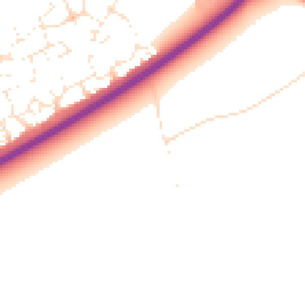 Daytime road noise heatmap for BS24 7NA