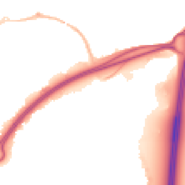 Night-time road noise heatmap for BS24 7NQ