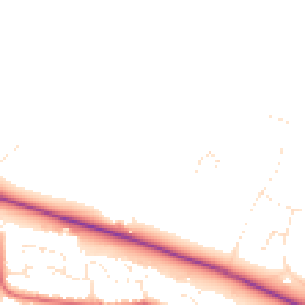 Daytime road noise heatmap for BS24 7NW