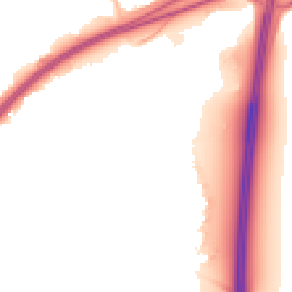 Night-time road noise heatmap for BS24 7PE