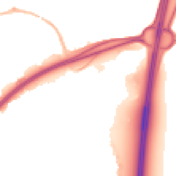 Night-time road noise heatmap for BS24 7PG