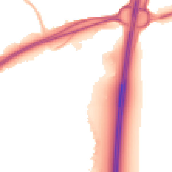 Night-time road noise heatmap for BS24 7PL