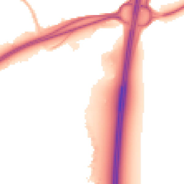 Night-time road noise heatmap for BS24 7PP