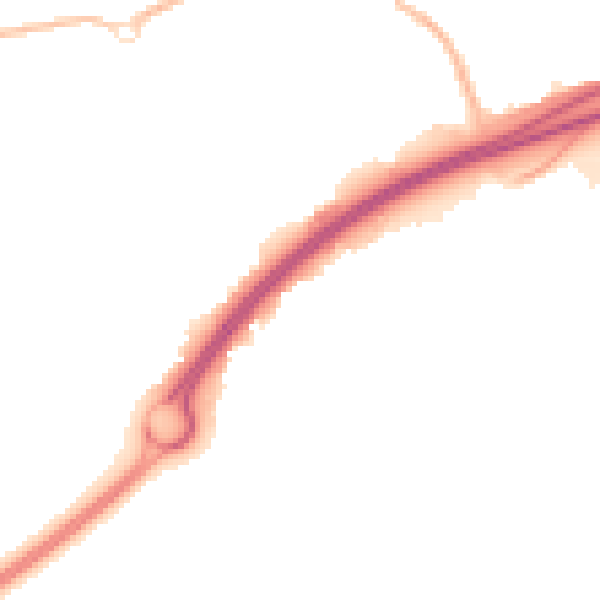 Night-time road noise heatmap for BS24 7TJ