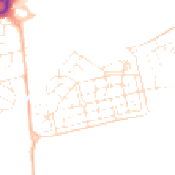 Daytime road noise heatmap for BS24 8EQ