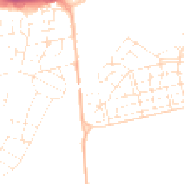 Daytime road noise heatmap for BS24 8FH