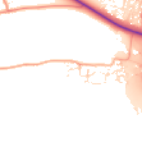 Daytime road noise heatmap for BS24 8PL
