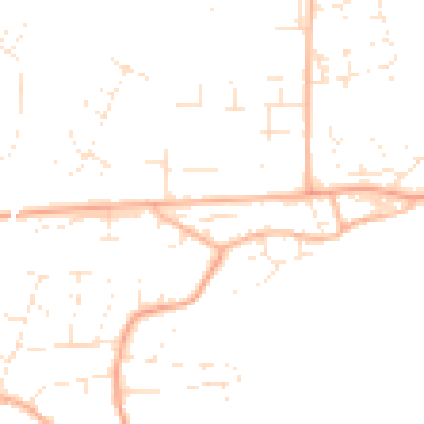 Daytime road noise heatmap for BS24 9NL