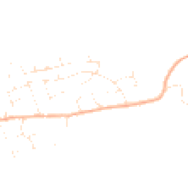 Daytime road noise heatmap for BS24 9SZ