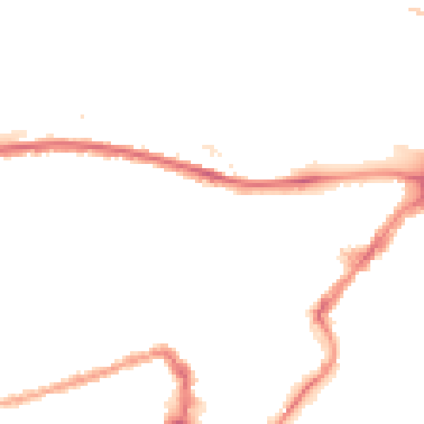 Night-time road noise heatmap for BS3 1DN