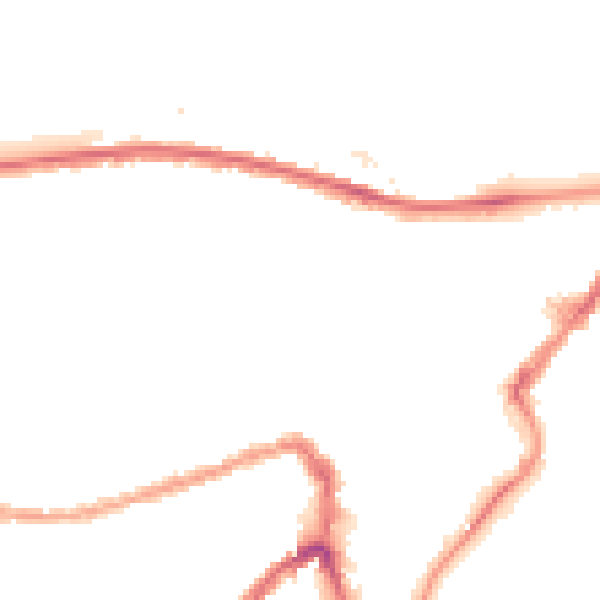 Night-time road noise heatmap for BS3 1DS