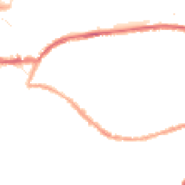 Night-time road noise heatmap for BS3 1LS