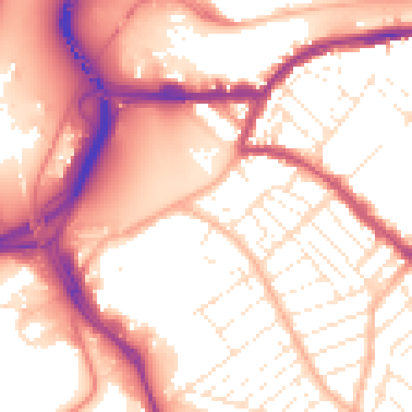Daytime road noise heatmap for BS3 2EF