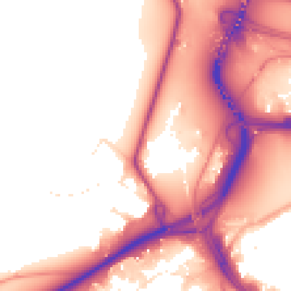 Daytime road noise heatmap for BS3 2JX