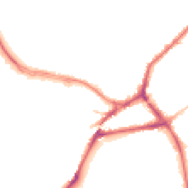 Night-time road noise heatmap for BS3 2NR