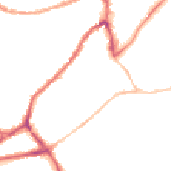 Night-time road noise heatmap for BS3 3PE