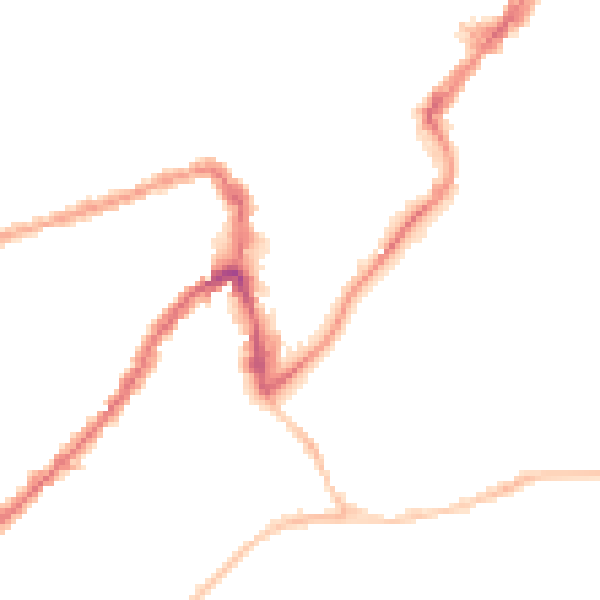 Night-time road noise heatmap for BS3 4BF