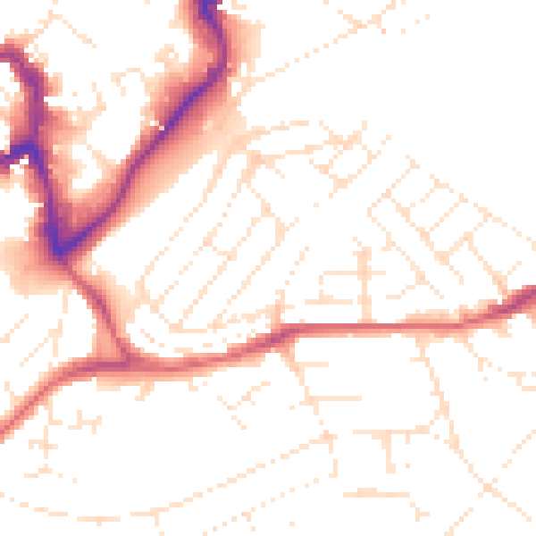 Daytime road noise heatmap for BS3 4LD