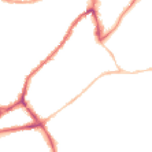 Night-time road noise heatmap for BS3 5ND
