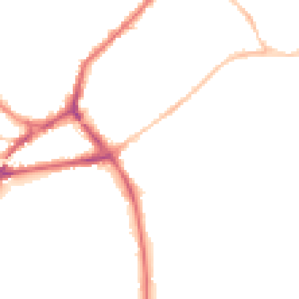 Night-time road noise heatmap for BS3 5NS