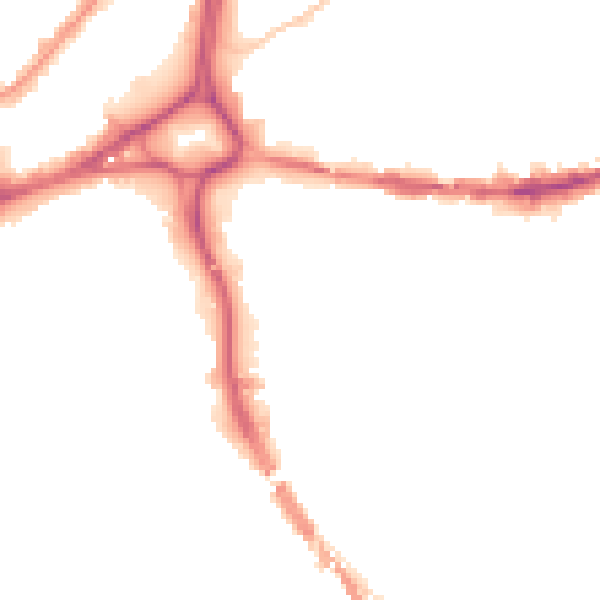 Night-time road noise heatmap for BS5 0AA