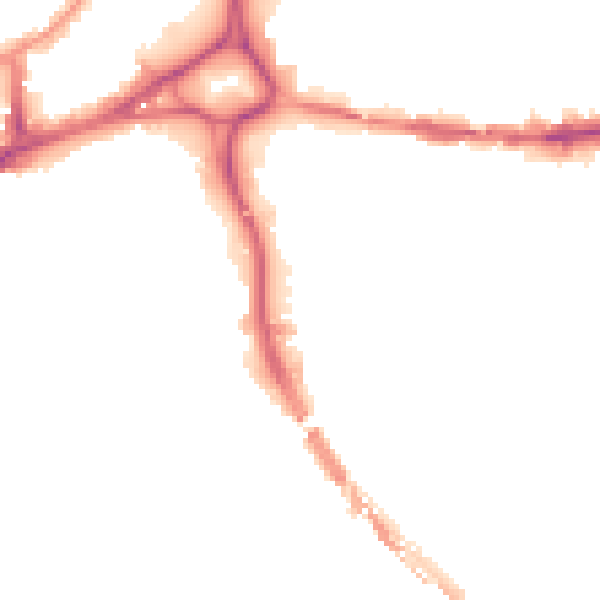 Night-time road noise heatmap for BS5 0AE