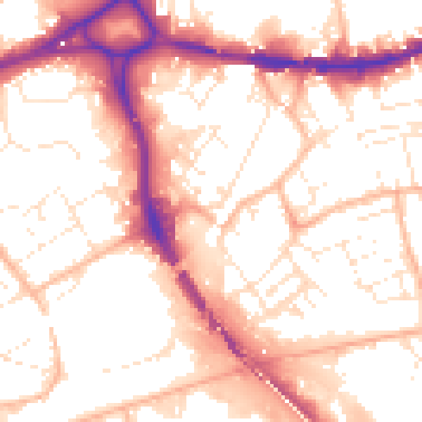 Daytime road noise heatmap for BS5 0AH