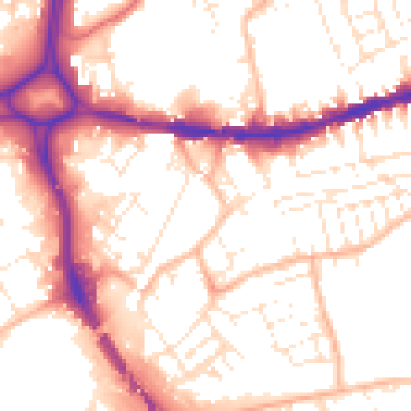 Daytime road noise heatmap for BS5 0AR