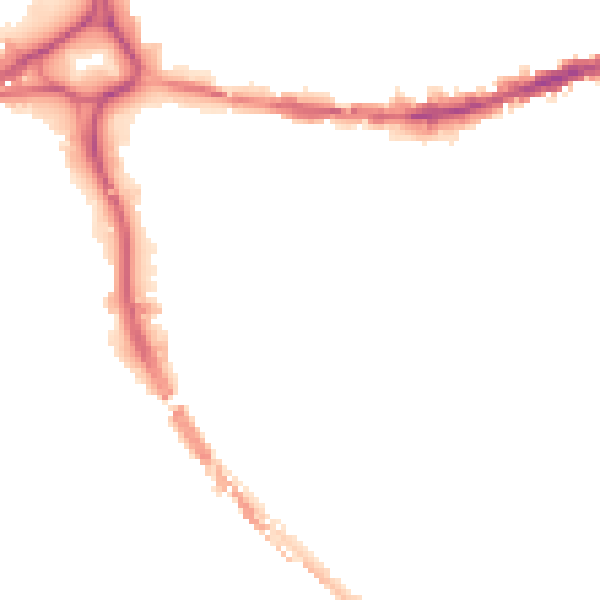 Night-time road noise heatmap for BS5 0AW
