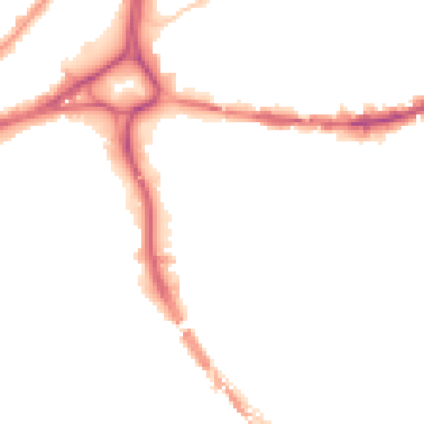 Night-time road noise heatmap for BS5 0AZ