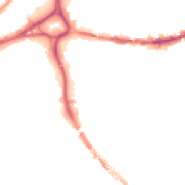 Night-time road noise heatmap for BS5 0BA
