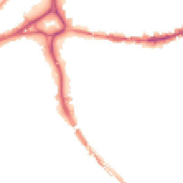 Night-time road noise heatmap for BS5 0BB