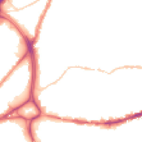 Night-time road noise heatmap for BS5 0BE