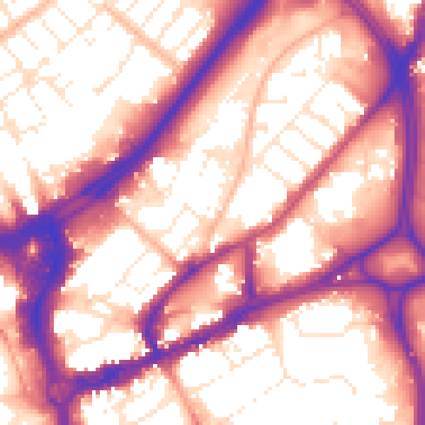 Daytime road noise heatmap for BS5 0BF