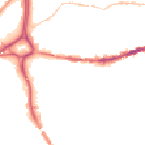 Night-time road noise heatmap for BS5 0BL