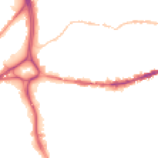 Night-time road noise heatmap for BS5 0BT