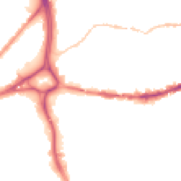 Night-time road noise heatmap for BS5 0BX